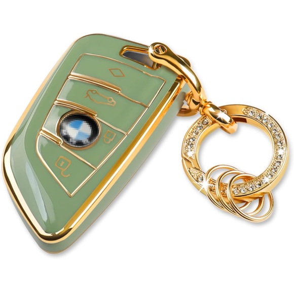 BMW GREEN Logo Keychain Suit for BMW BLINGY *NEW* - Picture 1 of 7